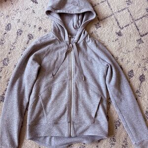 Lululemon Textured Zip-Up Hoodie gray